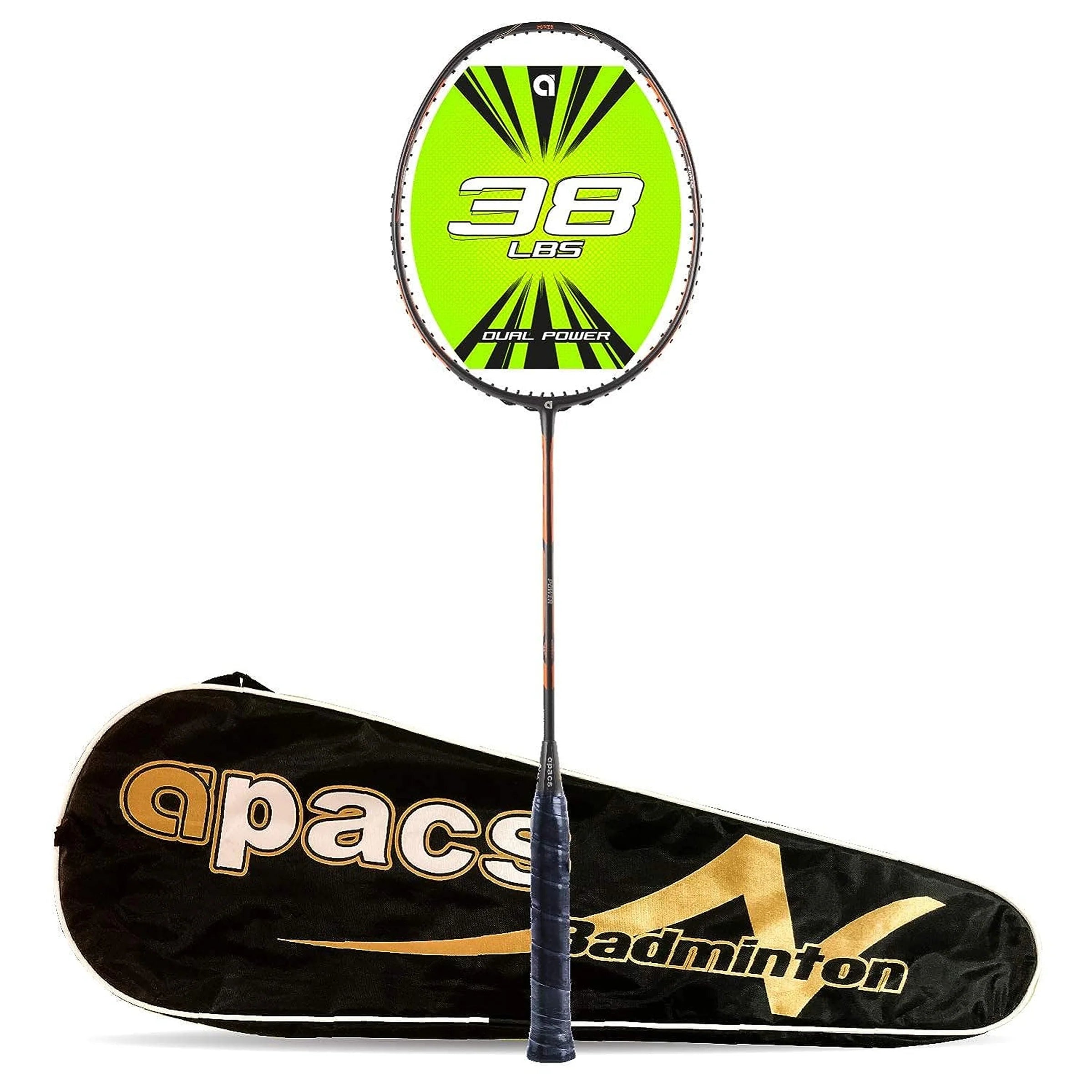 Apacs Dual Power & Speed Badminton Racket (Grey/Green/Orange)